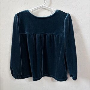 Old Navy Velvet Long Sleeve Top - Dark Blue